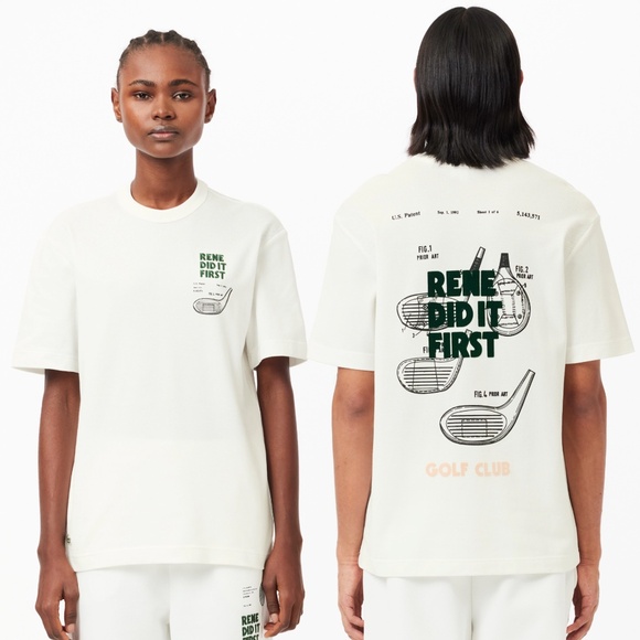LACOSTE UNISEX PATENT BACK PIQUÉ T-SHIRT - Picture 1 of 10